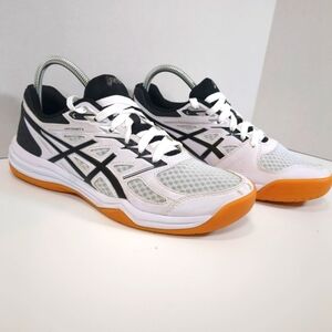 ASICS Women's UpCourt 4 White and Black Athletic Shoes , Size 8